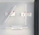 Luminária Moderna de Parede para Quarto Rotativa - Zinova