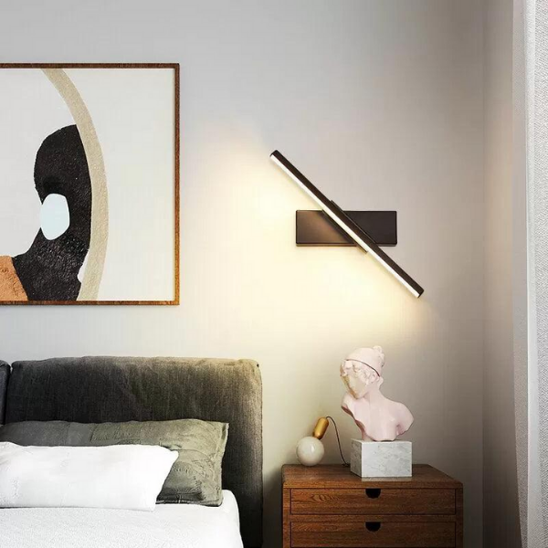 Luminária Moderna de Parede para Quarto Rotativa - Zinova