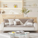 Capa para Sofá Chenille Antiderrapante com Acabamento Elegante Marrom Claro - Zinova