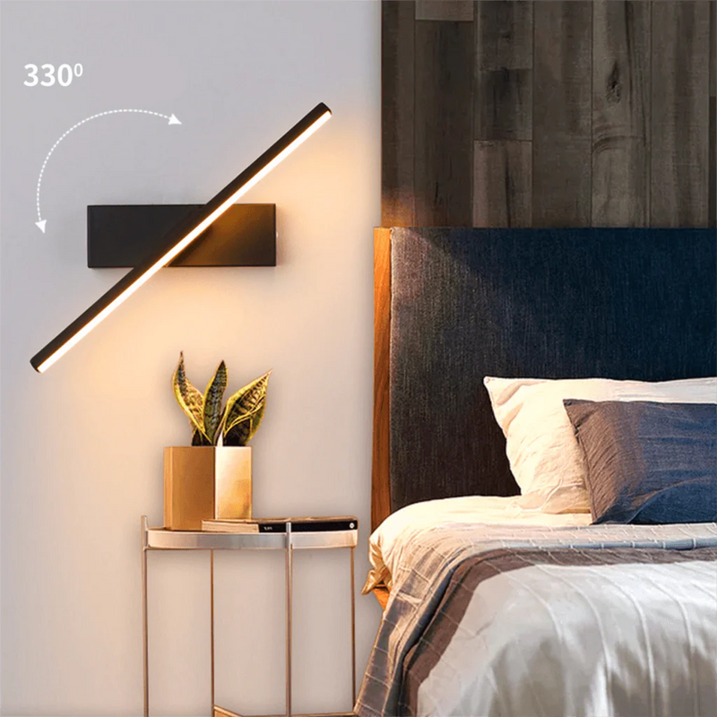 Luminária Moderna de Parede para Quarto Rotativa - Zinova