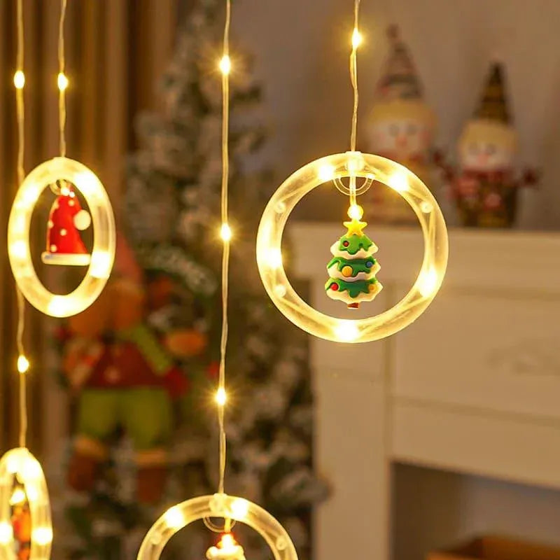 Cortina de Luzes LED para Decoração de Natal - Zinova