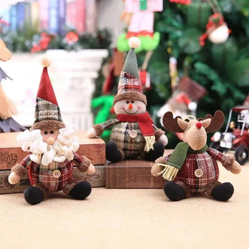 Bonecos de Natal de Pelúcia para Decoração Festiva - Zinova