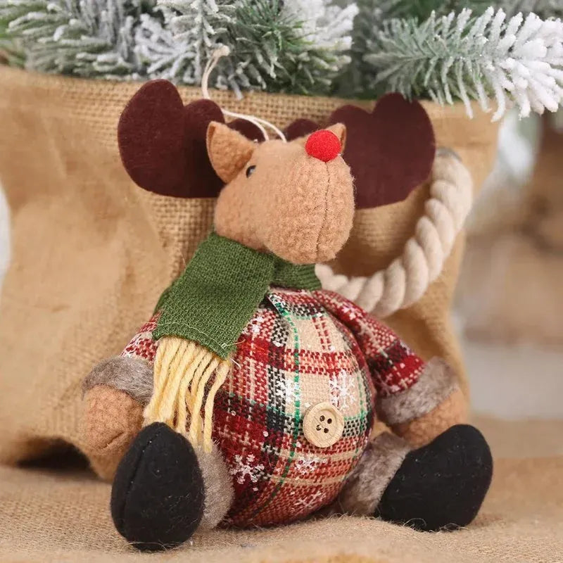 Bonecos de Natal de Pelúcia para Decoração Festiva - Zinova