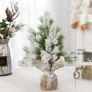 Árvore de Natal Artificial com Neve e Luzes Quentes de Mesa - Zinova