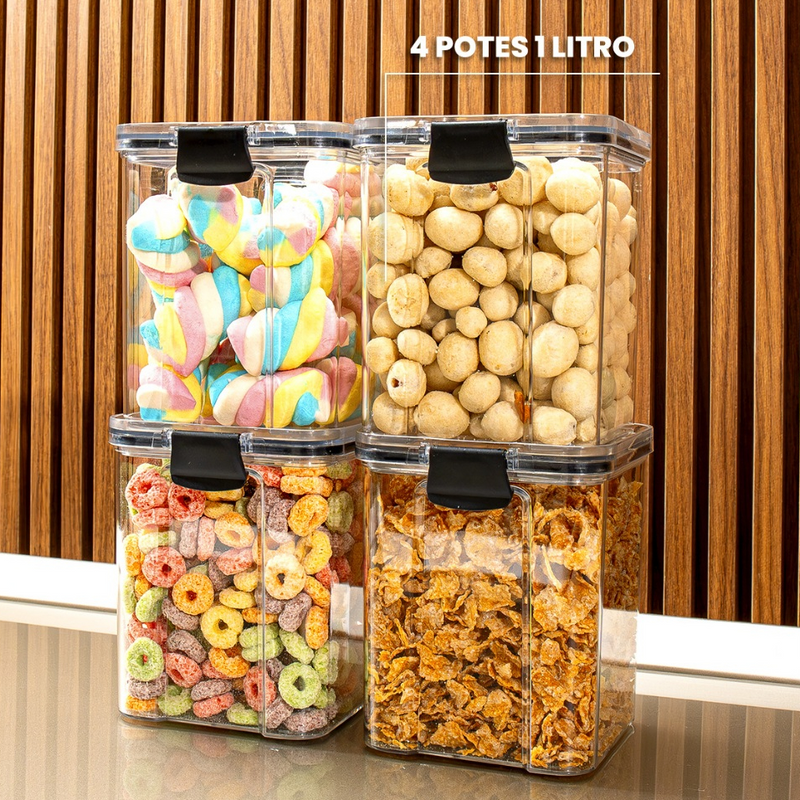 Kit Pote Hermético Zinova + COMPRE 1 LEVE 4 + FRETE GRÁTIS ATÉ 23:59