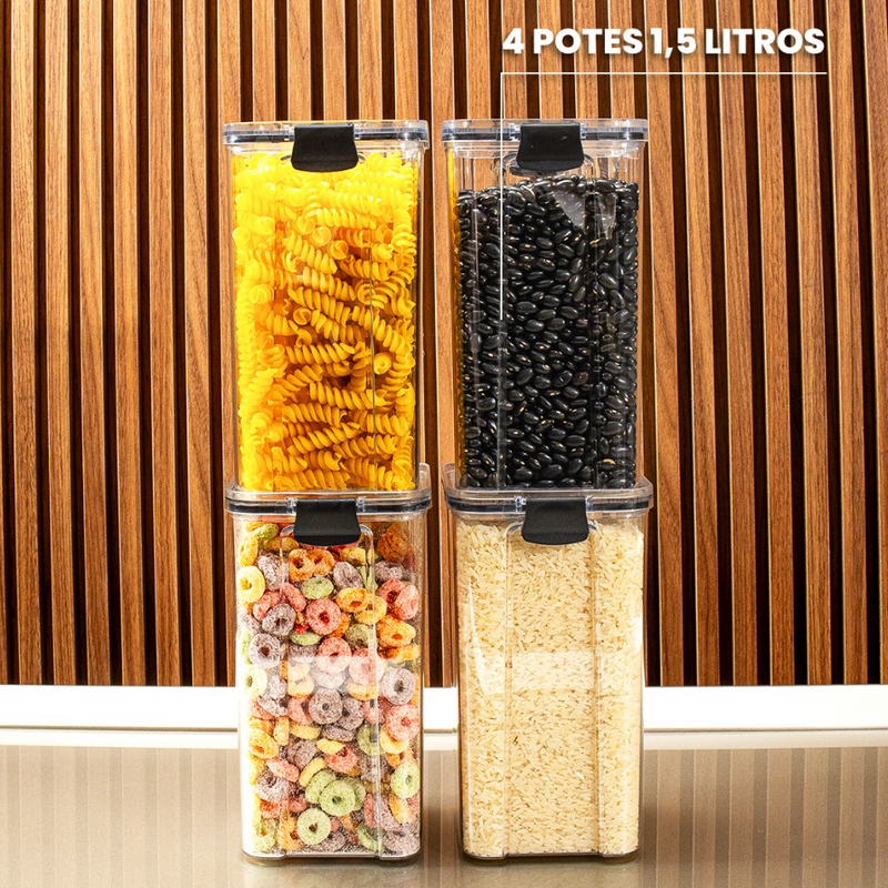 Kit Pote Hermético Zinova + COMPRE 1 LEVE 4 + FRETE GRÁTIS ATÉ 23:59