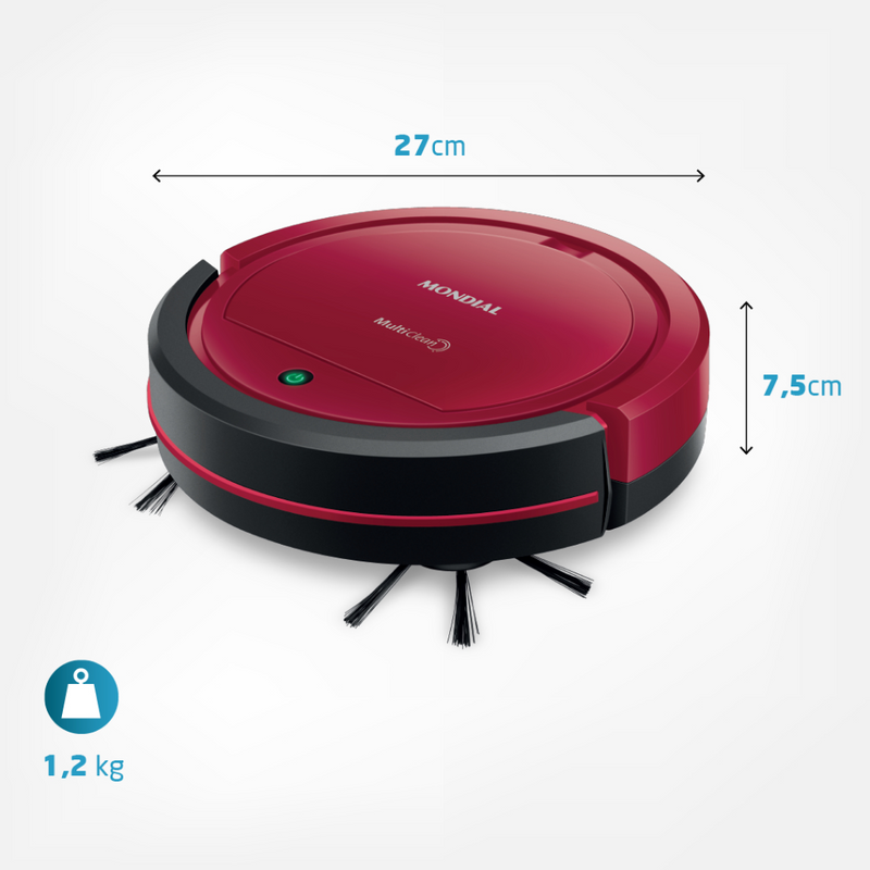 Aspirador de pó robô multi clean Mondial RB-09 bivolt 30w - Zinova