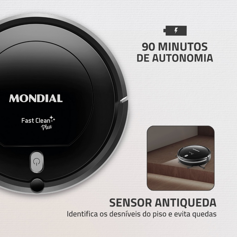 Aspirador de pó robô multi clean Mondial Rb-03 bivolt 30w - Zinova