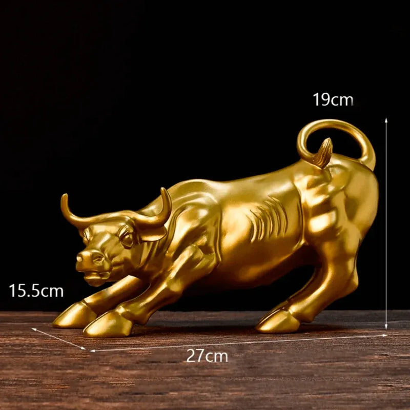 Touro de Wall Street dourado - Zinova