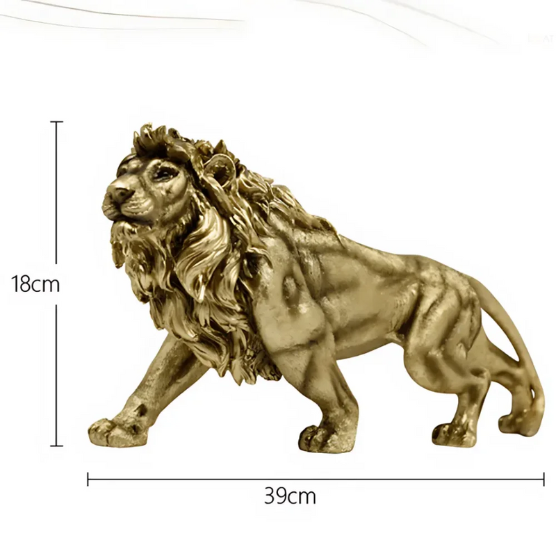 Escultura Leão Dourado - Zinova