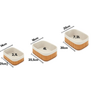 Kit com 3 Cestos de Bambu Organizador - Zinova